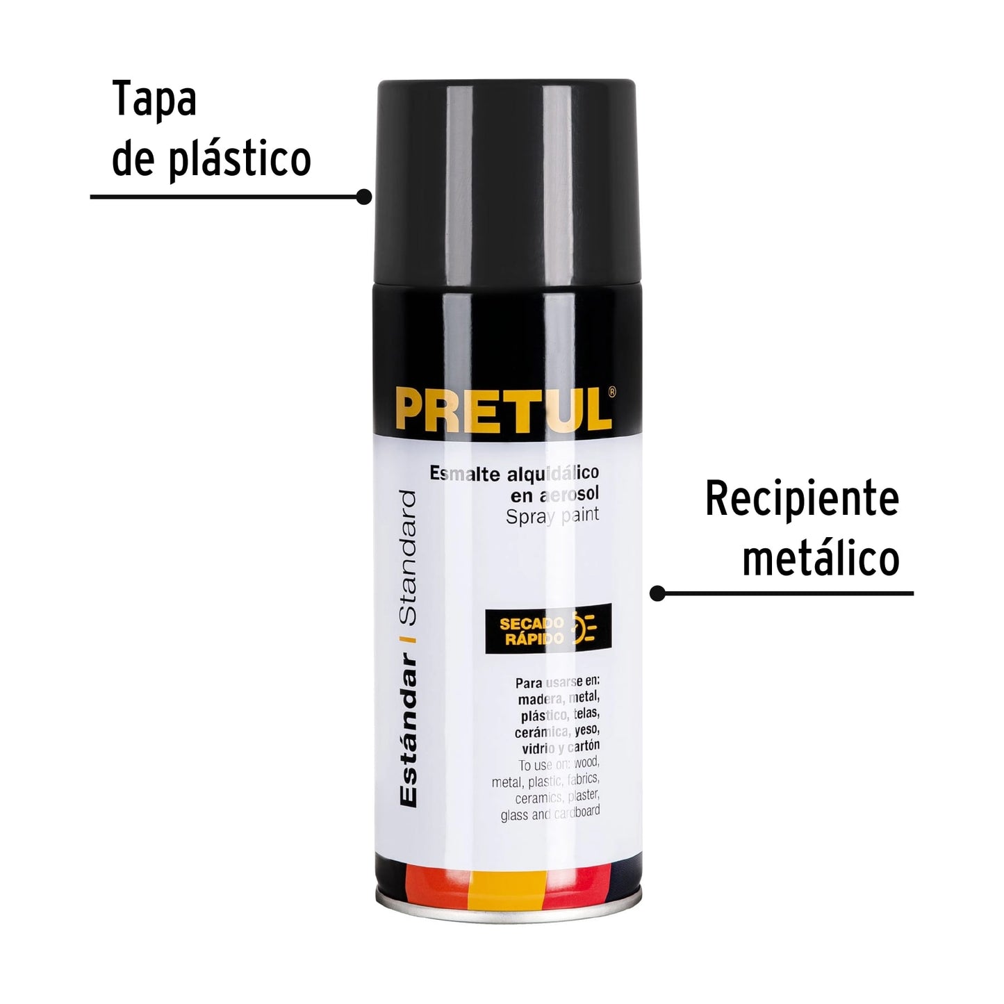 Pintura en aerosol, gris oscuro, 400 ml,Pretul PA-GO-P 27004 MM1