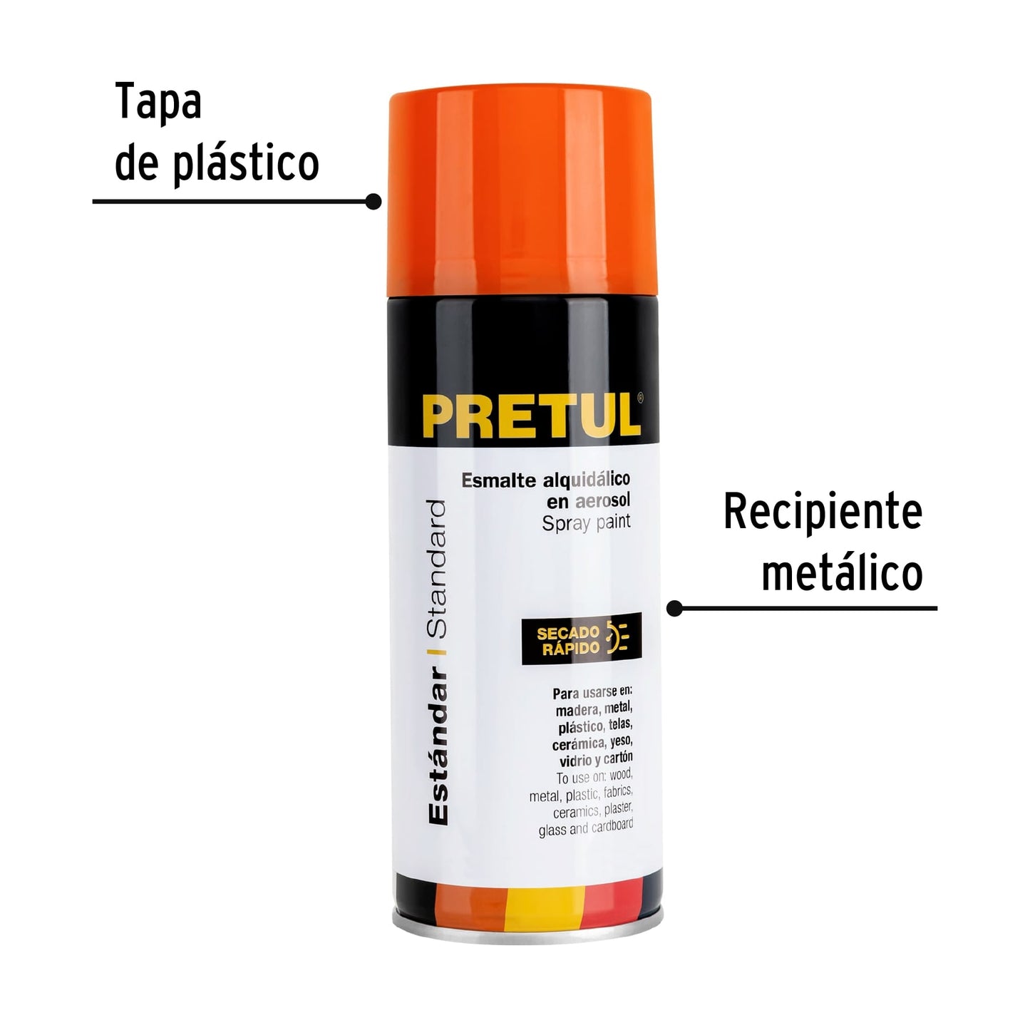 Pintura en aerosol, naranja, 400 ml, Pretul PA-NA-P 27181 MM1