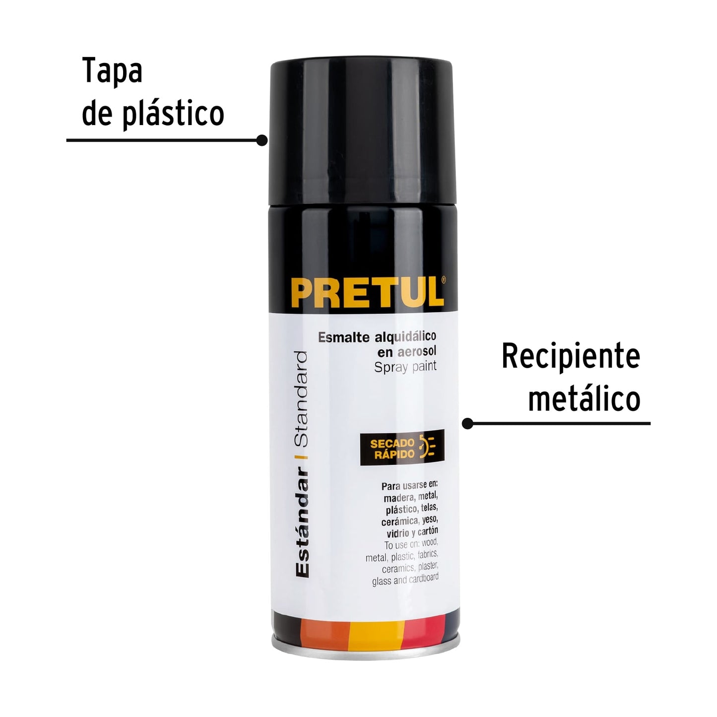 Pintura en aerosol, negro mate, 400 ml, Pretul PA-NM-P 27172 MM1