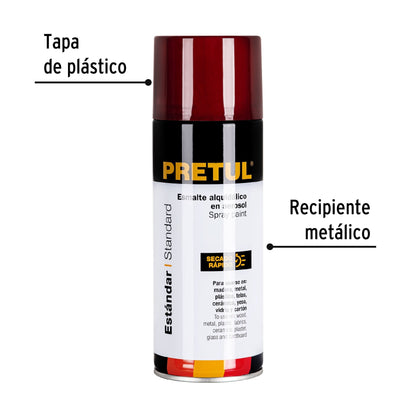 Pintura en aerosol, rojo, 400 ml, Pretul PA-RO-P 27173 MM1