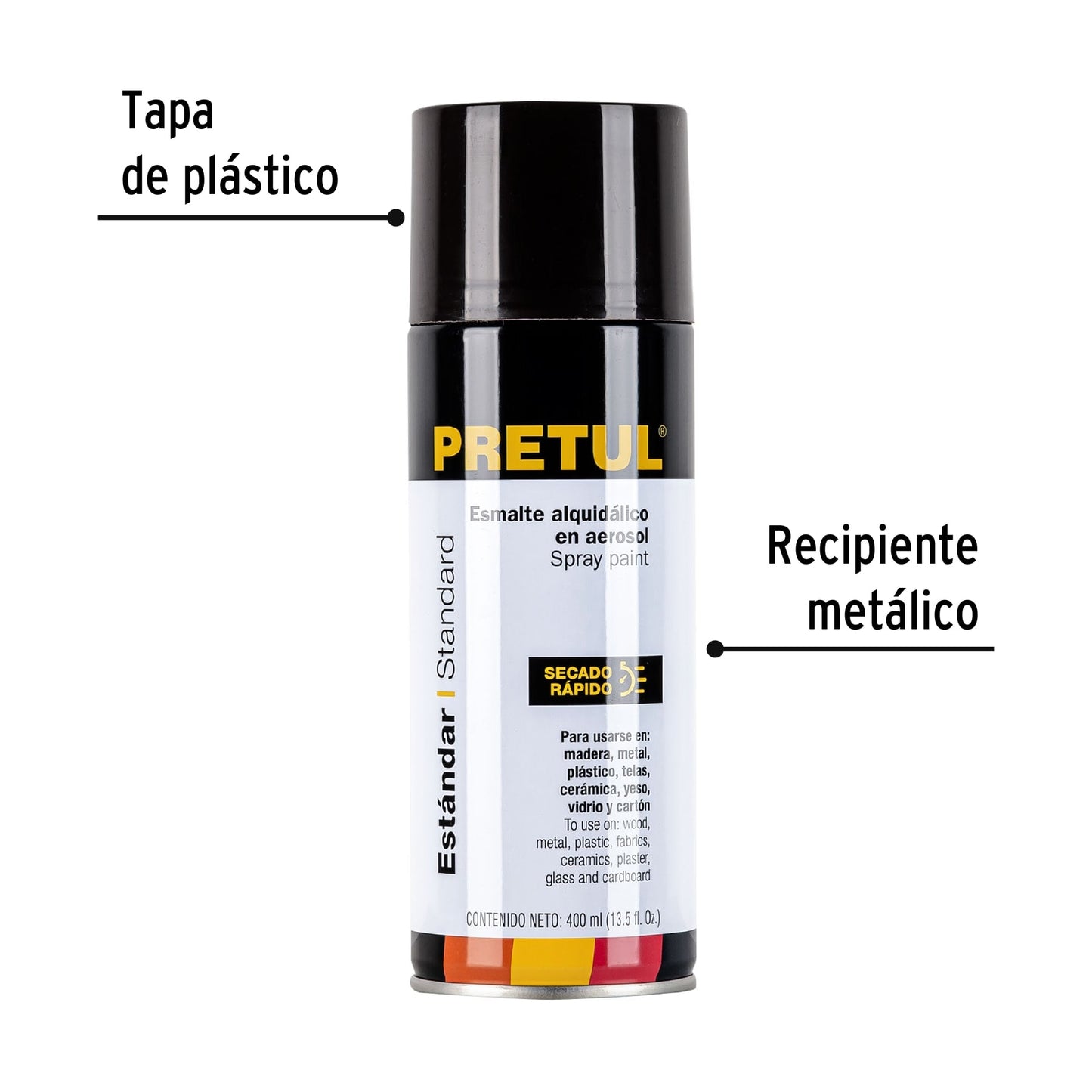 Pintura en aerosol, tabaco, 400 ml, Pretul PA-TA-P 27179 MM1