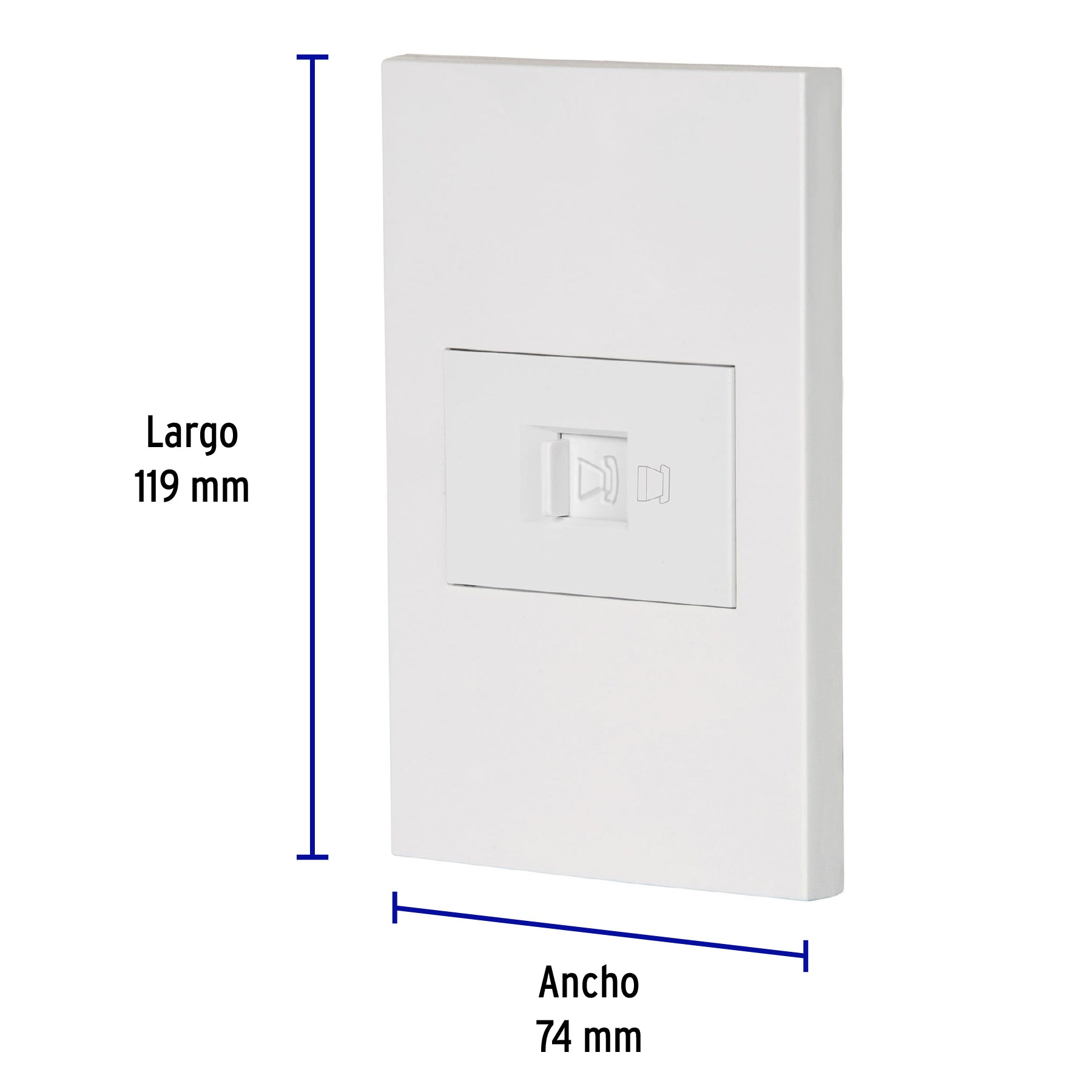 Placa armada 1 toma para teléfono, 1.5 mod, Española, blanco PA-TE-EB 45607 MM00