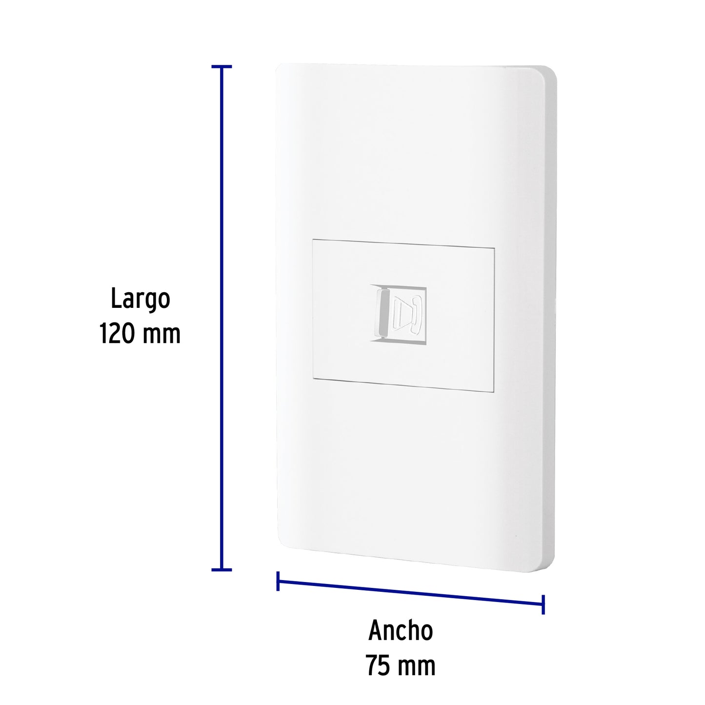 Placa armada blanca 1 toma para teléfono 1.5 mód, Lisboa PA-TE-LB 47964 MM00