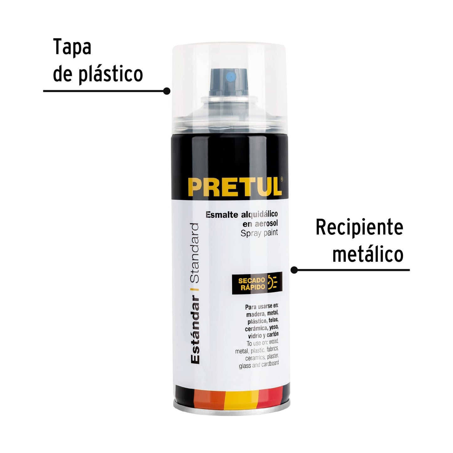 Pintura en aerosol, transparente, 400ml, Pretul PA-TR-P 27176 MM1