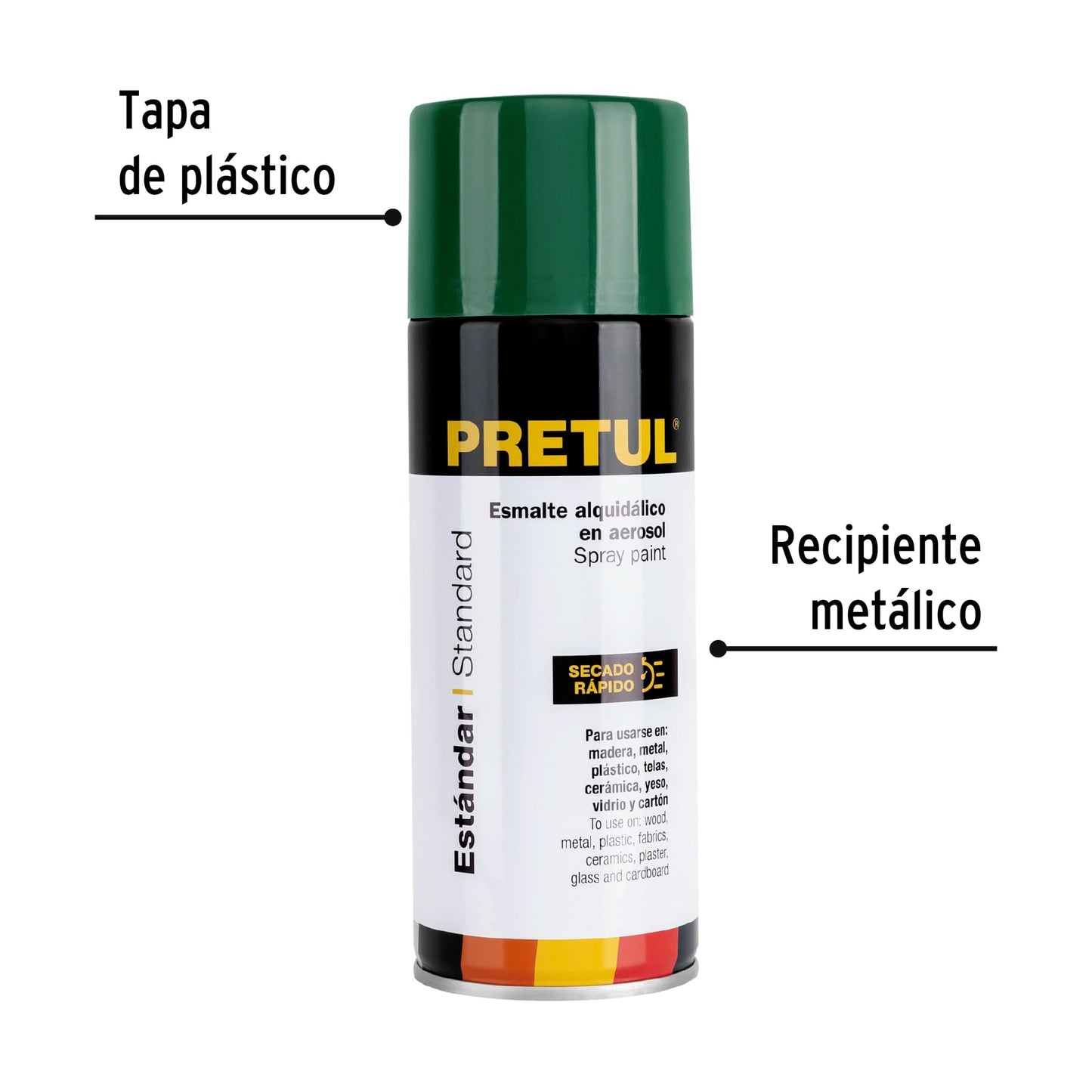 Pintura en aerosol, verde hoja, 400 ml, Pretul PA-VH-P 27184 MM1