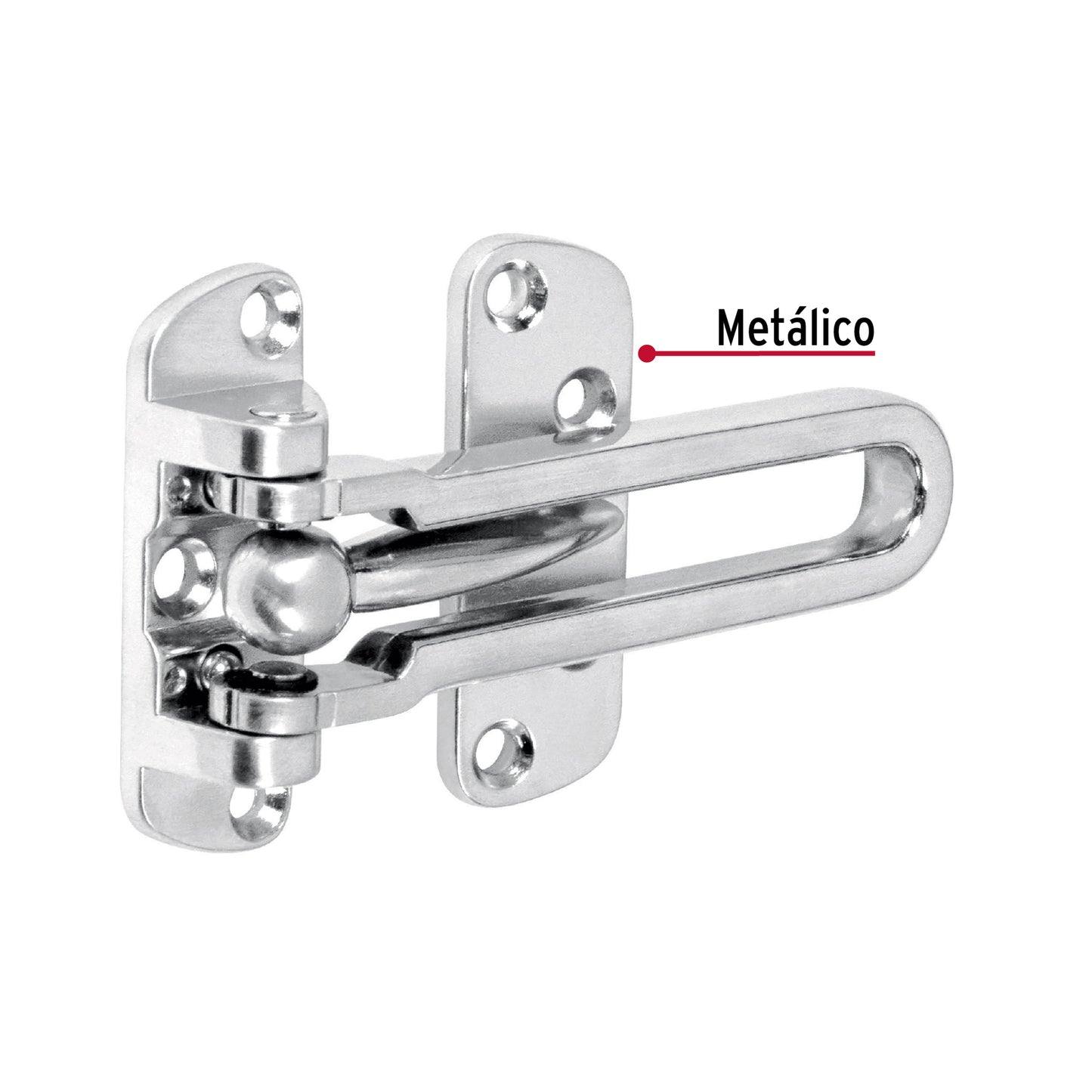 Pasador abatible para puerta, acabado cromo mate, Hermex PAAB-3 43703 MM0