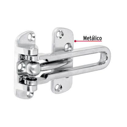 Pasador abatible para puerta, acabado cromo mate, Hermex PAAB-3 43703 MM0