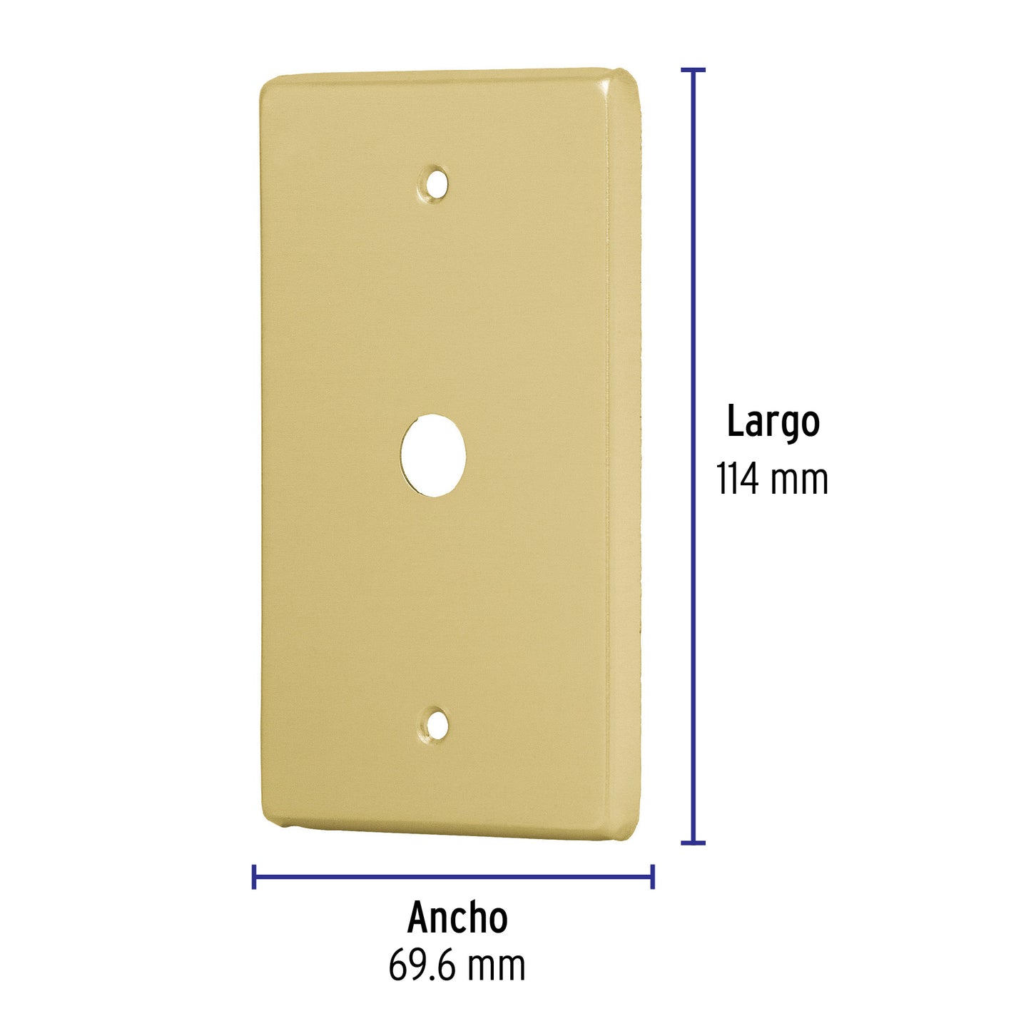 Placa pasacable de aluminio, línea Standard, Volteck PAAN-S 46404 MM00