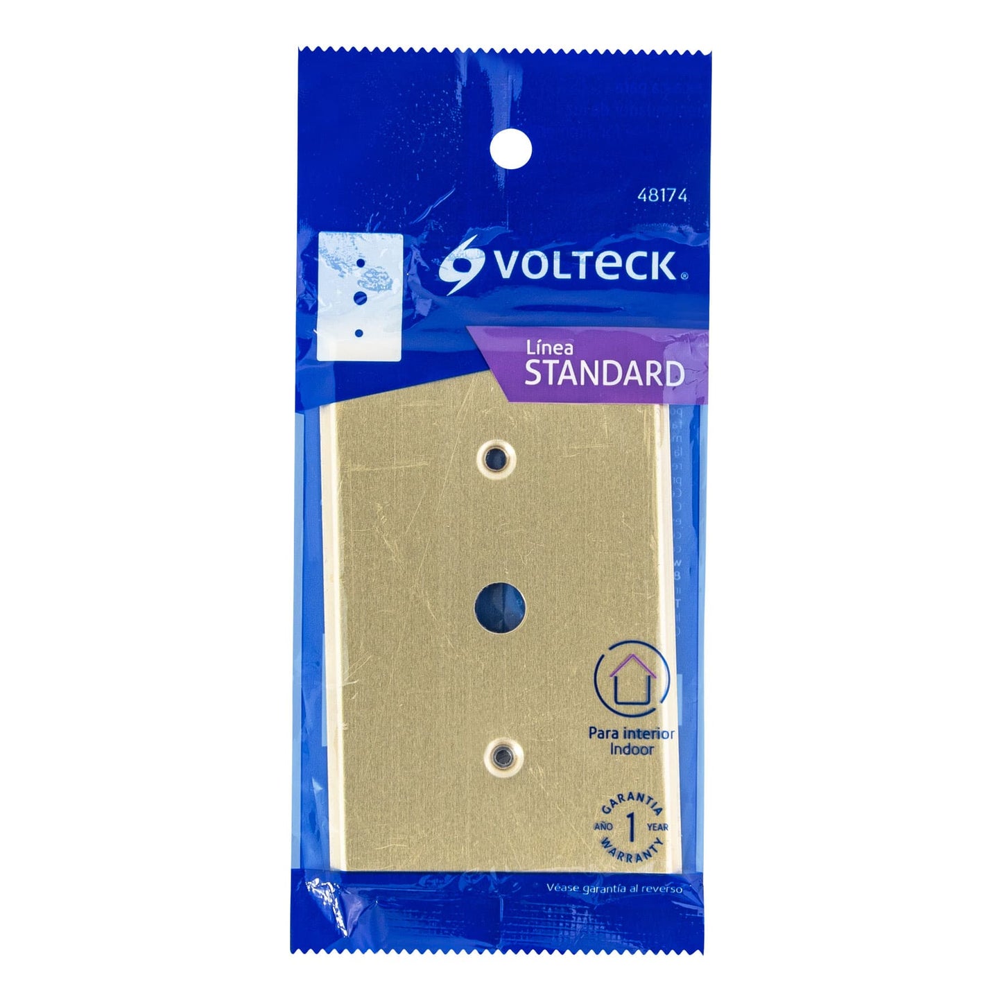 Placa para atenuador, de aluminio, línea Standard, Volteck PADI-S 48174 MM00