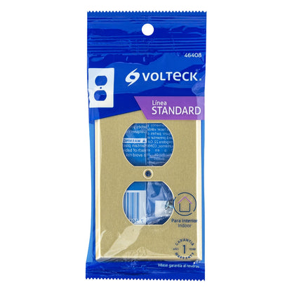 Placa dúplex de aluminio, línea Standard, Volteck PADO-S 46408 MM00