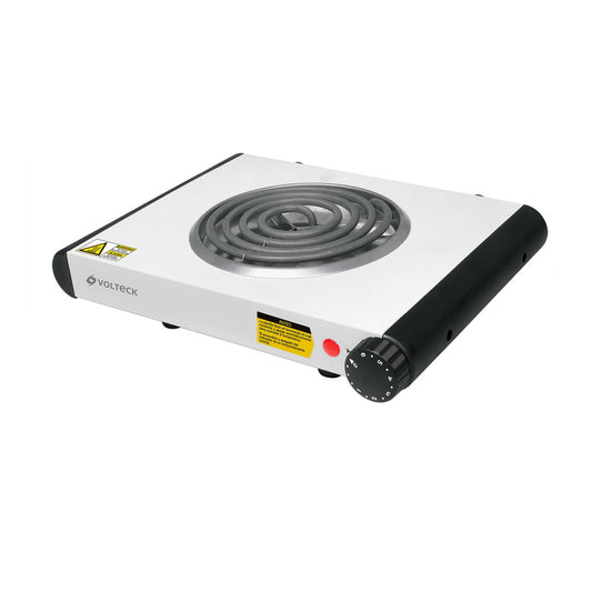 Parrilla eléctrica 1 quemador en espiral, blanca, Volteck PAEL-1C 48126 MM1