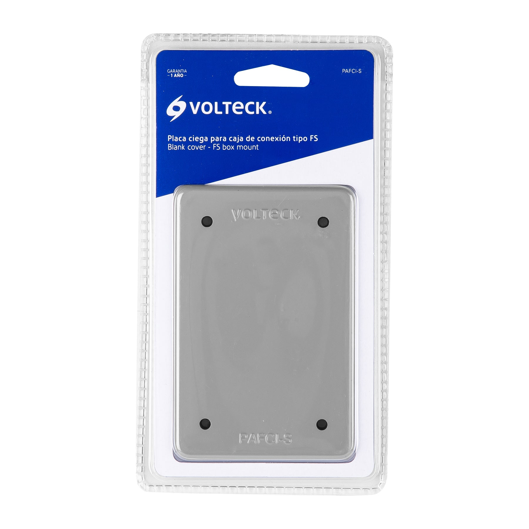 Placa tipo FS ciega, de sobreponer, Volteck PAFCI-S 46432 MM00