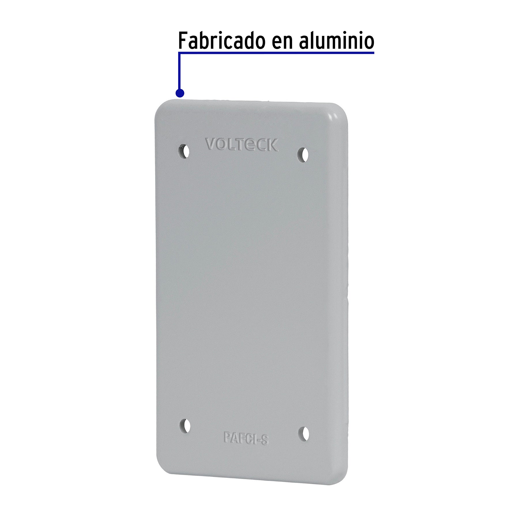 Placa tipo FS ciega, de sobreponer, Volteck PAFCI-S 46432 MM00