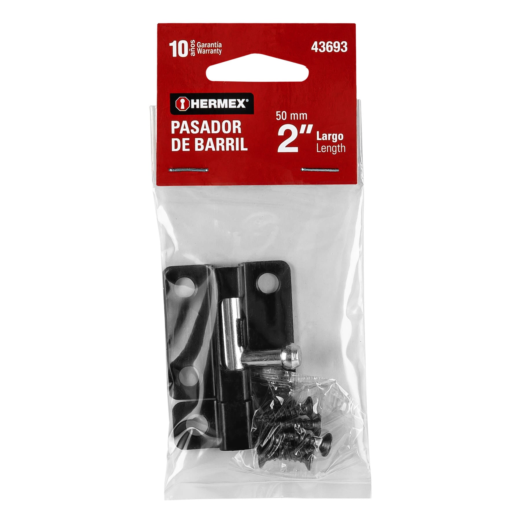 Pasador de barril 2' de acero acabado negro, Hermex PAS-26 43693 MM0