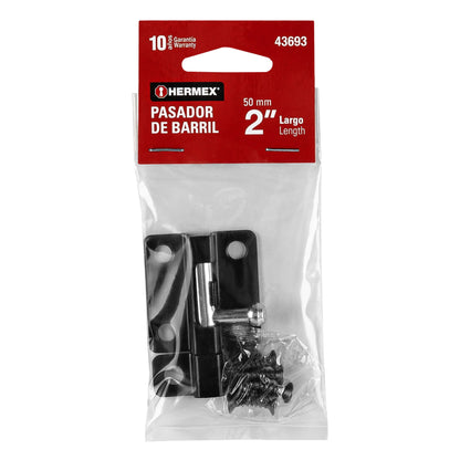 Pasador de barril 2' de acero acabado negro, Hermex PAS-26 43693 MM0