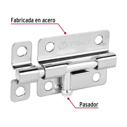 Pasador de barril de acero cromo 3', Hermex PAS-33 45732 MM0