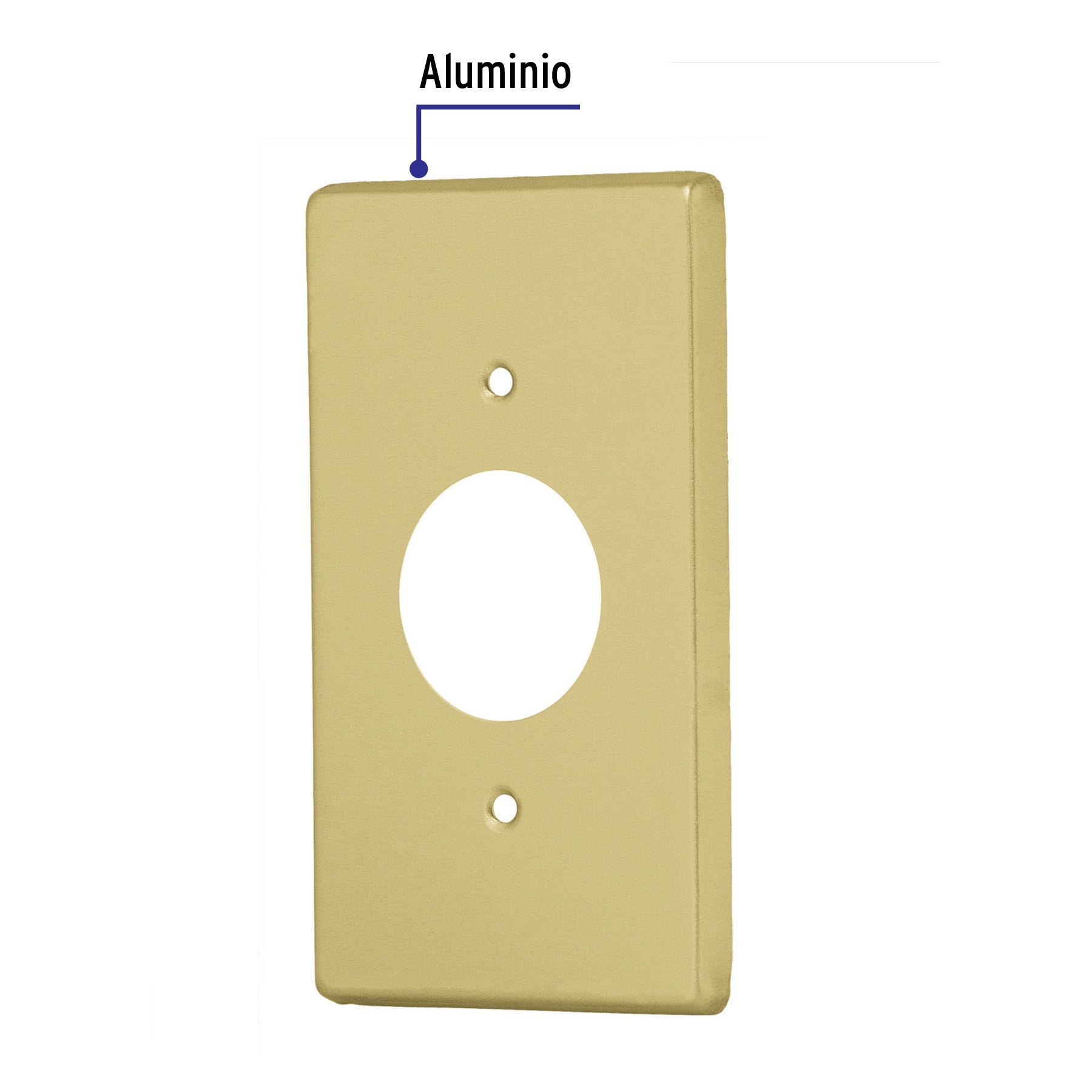 Placa para contacto redondo, de aluminio, línea Standard PASE-S 46414 MM00