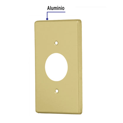 Placa para contacto redondo, de aluminio, línea Standard PASE-S 46414 MM00