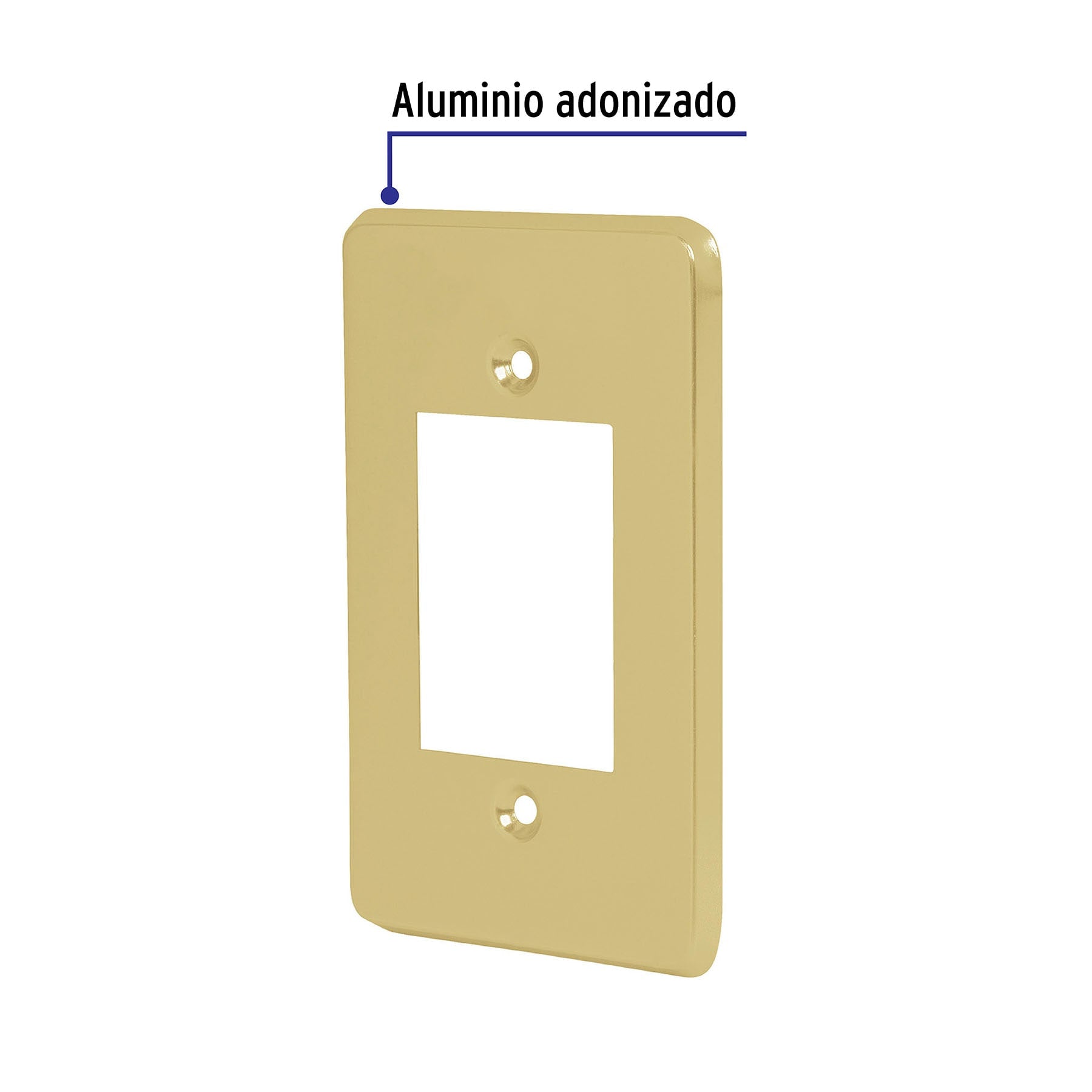 Placa 3 módulos, de aluminio, línea Económica, Volteck PATR-E 46437 MM00