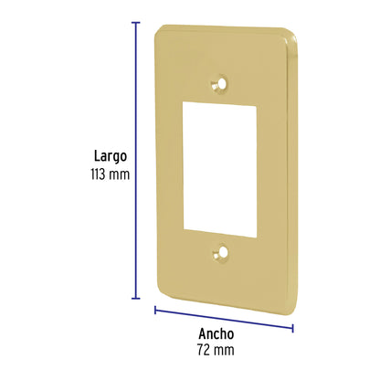 Placa 3 módulos, de aluminio, línea Económica, Volteck PATR-E 46437 MM00