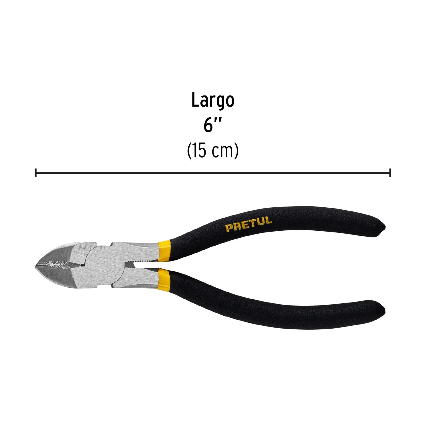 Pinza de corte diagonal 6' mango de vinil, a granel, Pretul PCD-6PG 28159 MM0