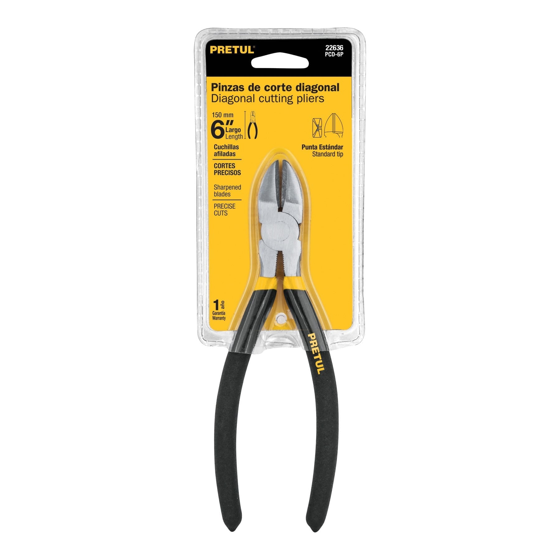 Pinza de corte diagonal 6' mango de PVC, Pretul PCD-6P 22636 MM0