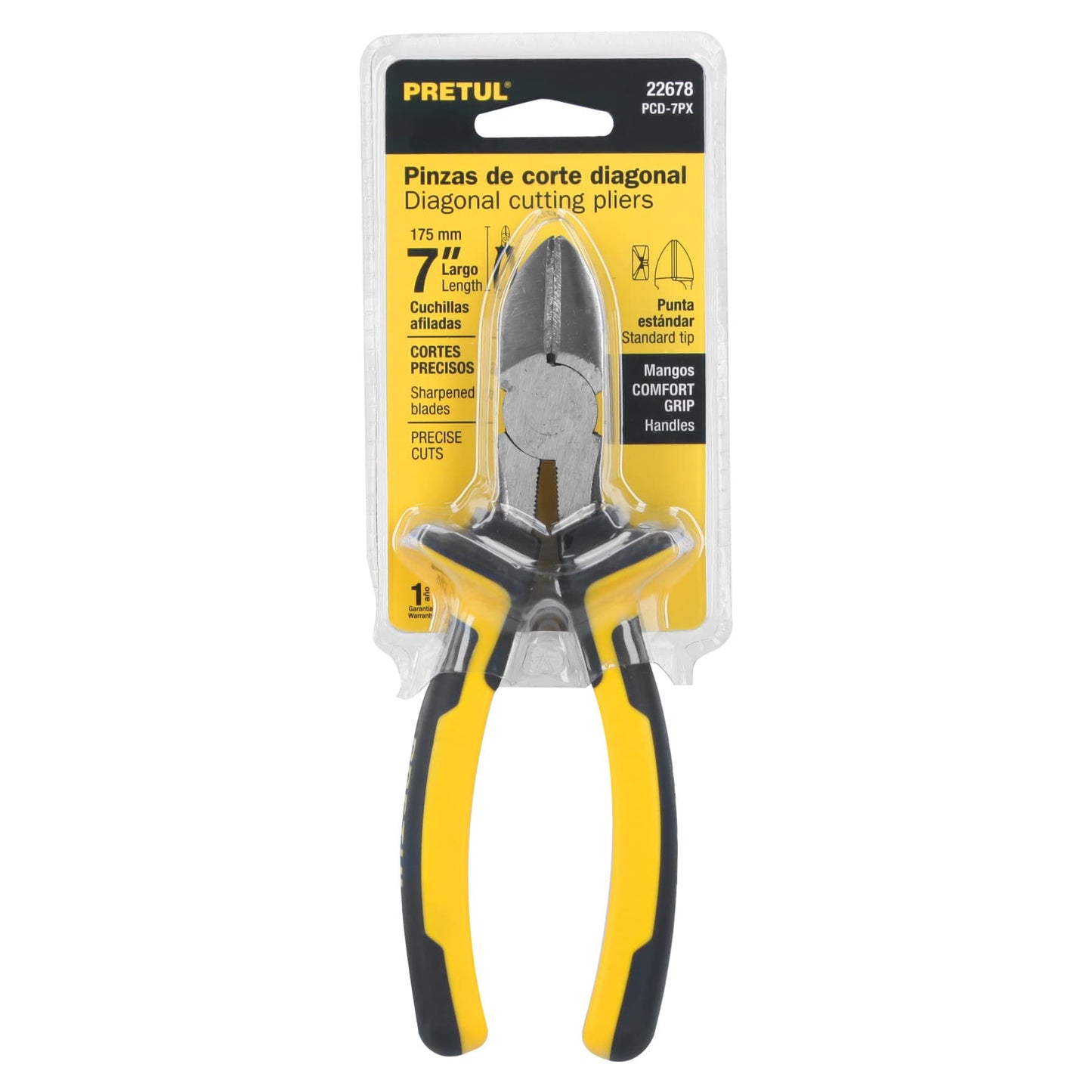 Pinza de corte diagonal 7' mango Comfort Grip, Pretul PCD-7PX 22678 MM0