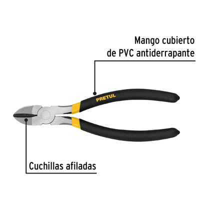 Pinza de corte diagonal 8' mango de PVC, Pretul PCD-8P 22639 MM0