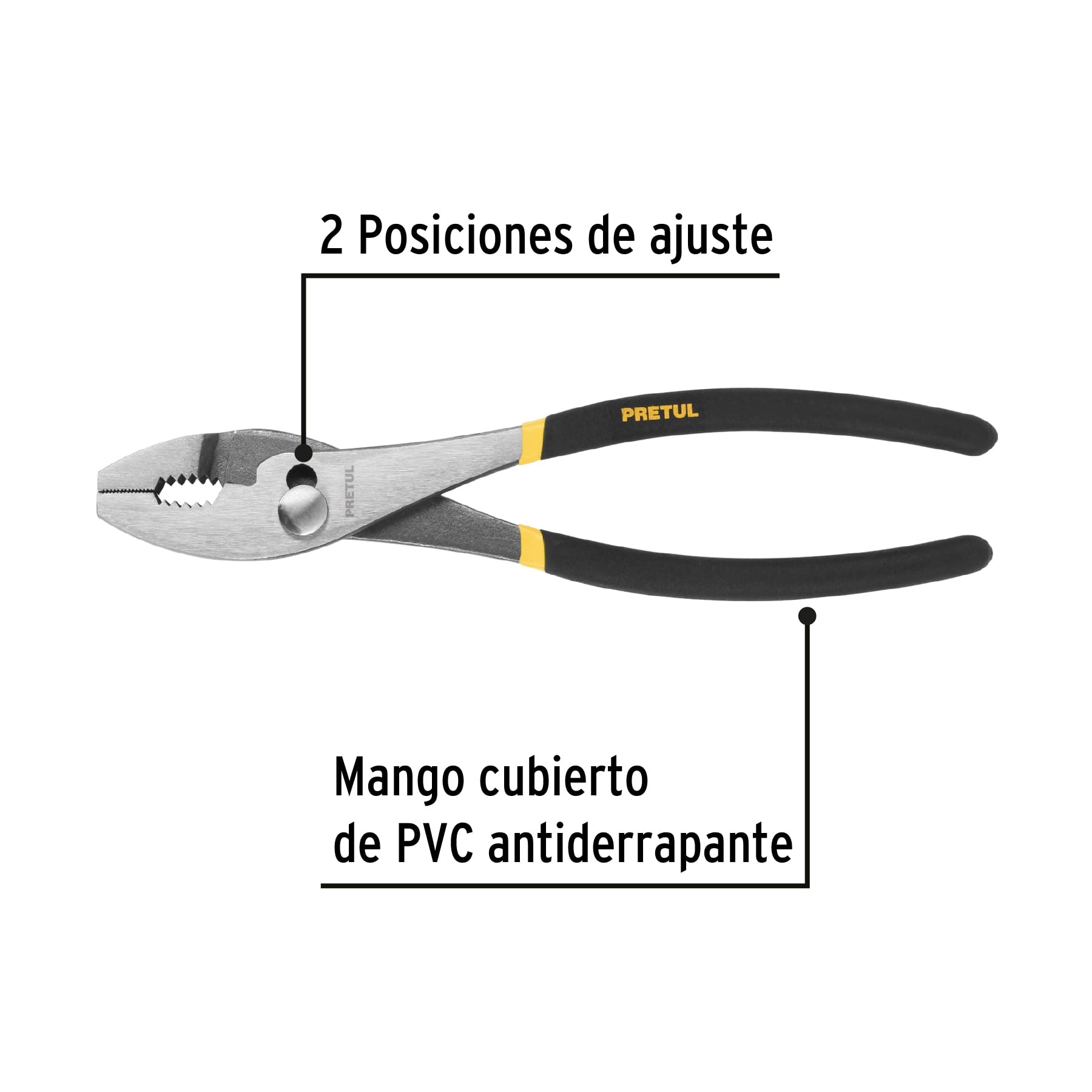 Pinza de chofer 10' mango de PVC, Pretul PCH-10P 28160 MM0