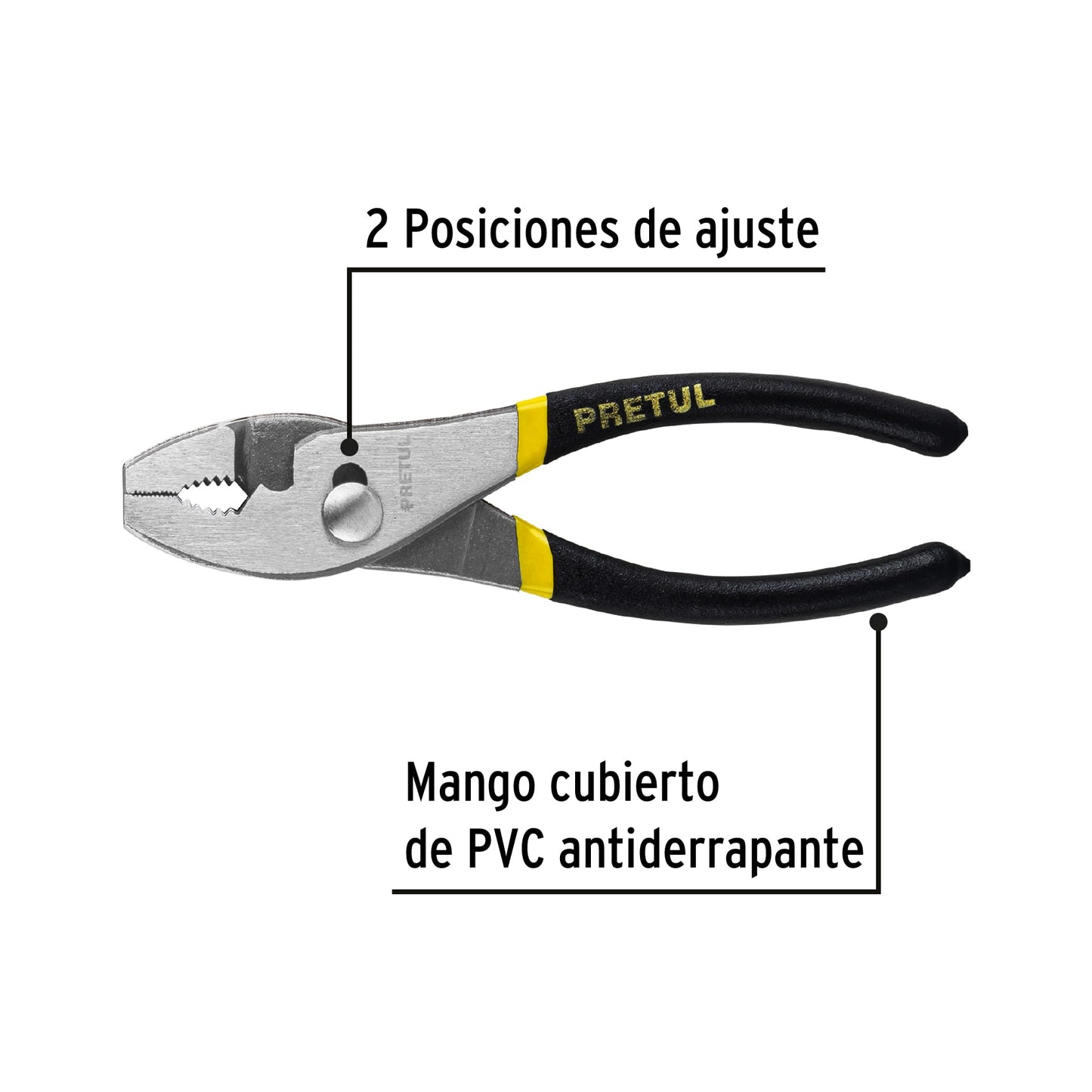 Pinza de chofer 6' mango de PVC, Pretul PCH-6P 22651 MM0