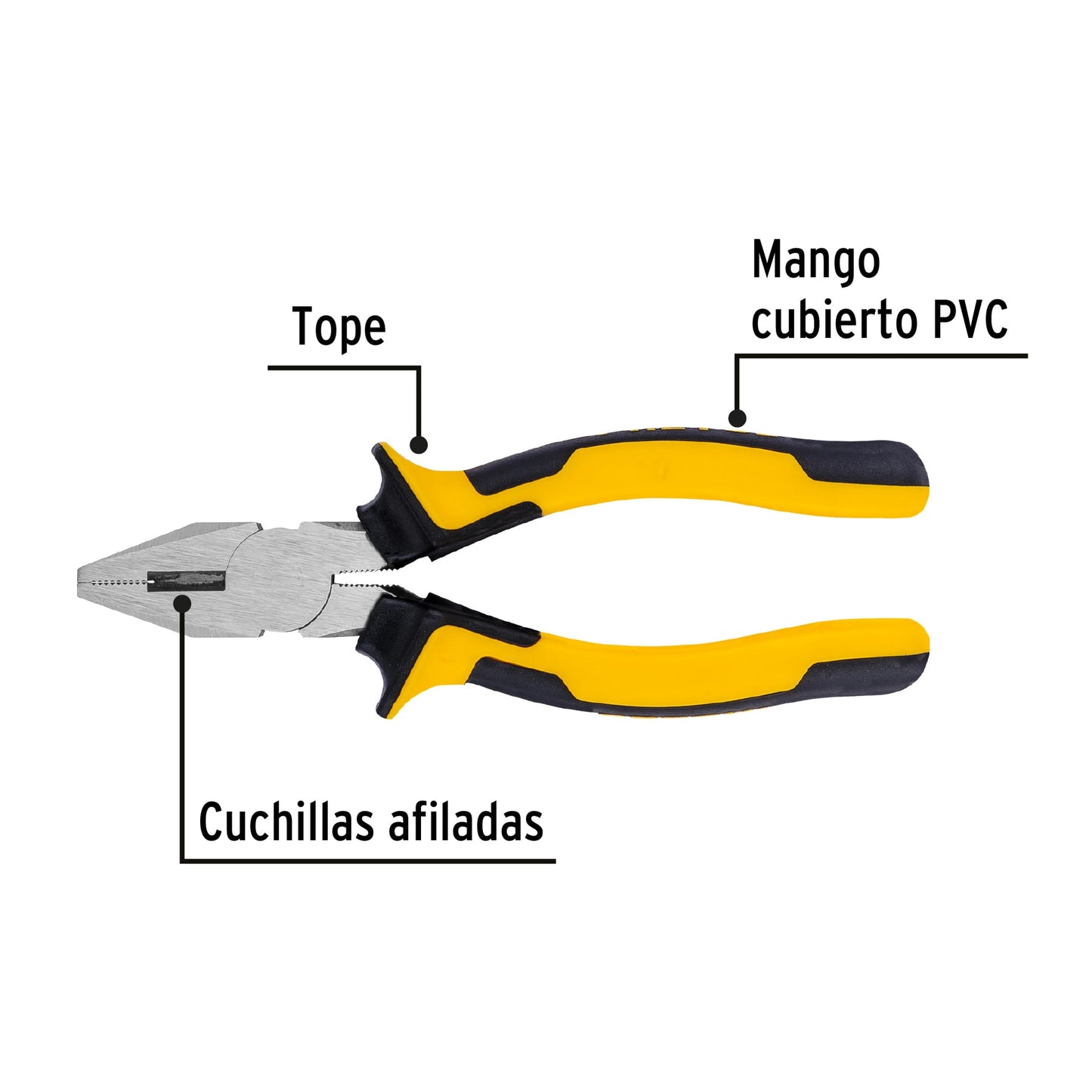 Pinza para electricista 6' mango Comfort Grip, Pretul PEL-6PX 27156 MM0