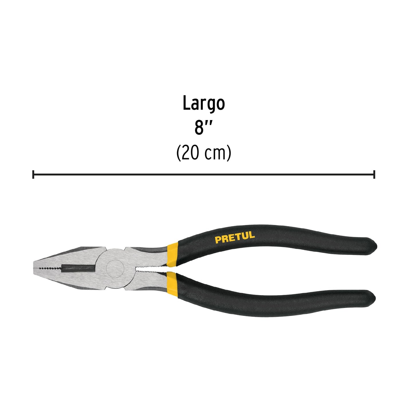 Pinza para electricista 8' mango de vinil, a granel, Pretul PEL-8PG 22708 MM0