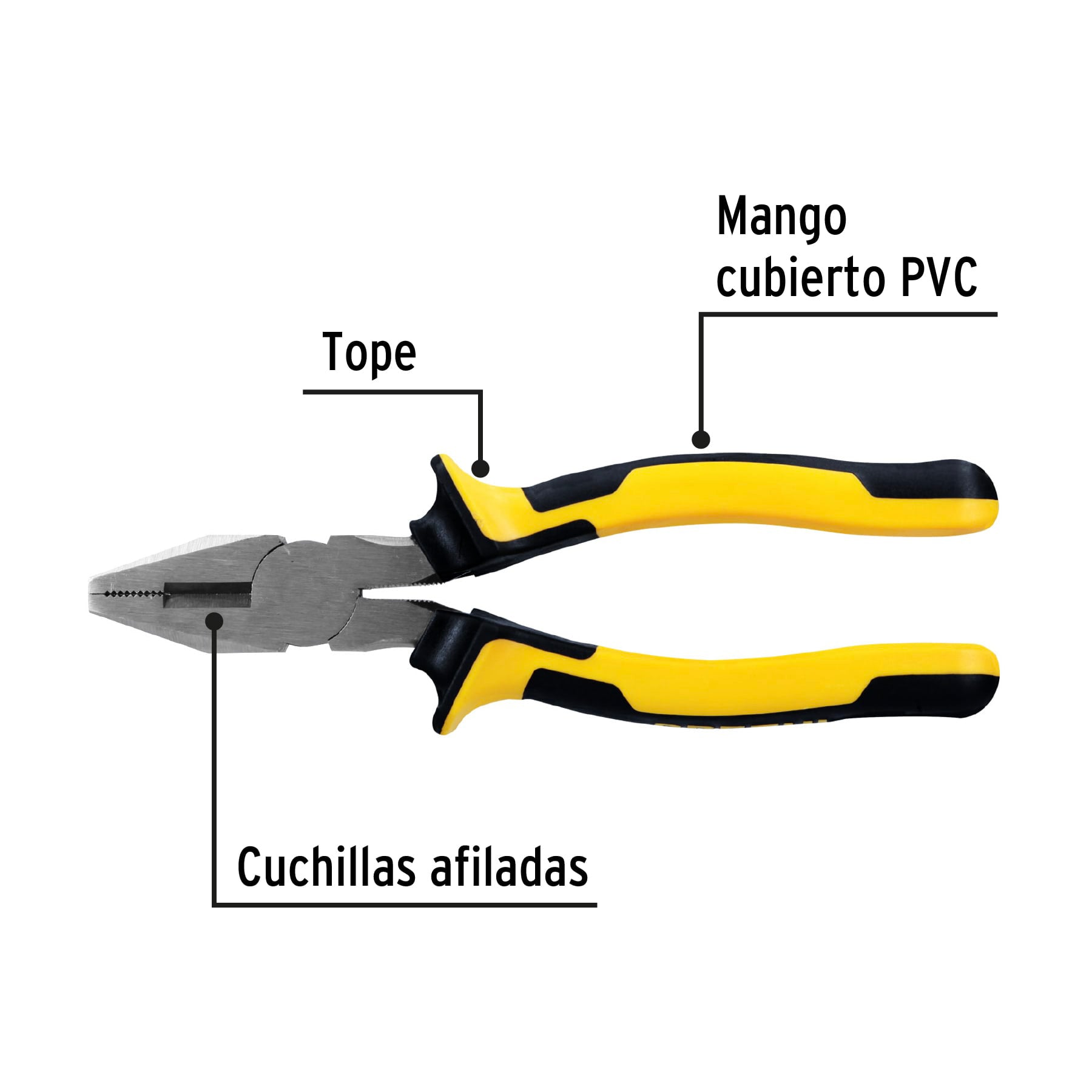 Pinza para electricista 8' mango Comfort Grip, Pretul PEL-8PX 22674 MM0