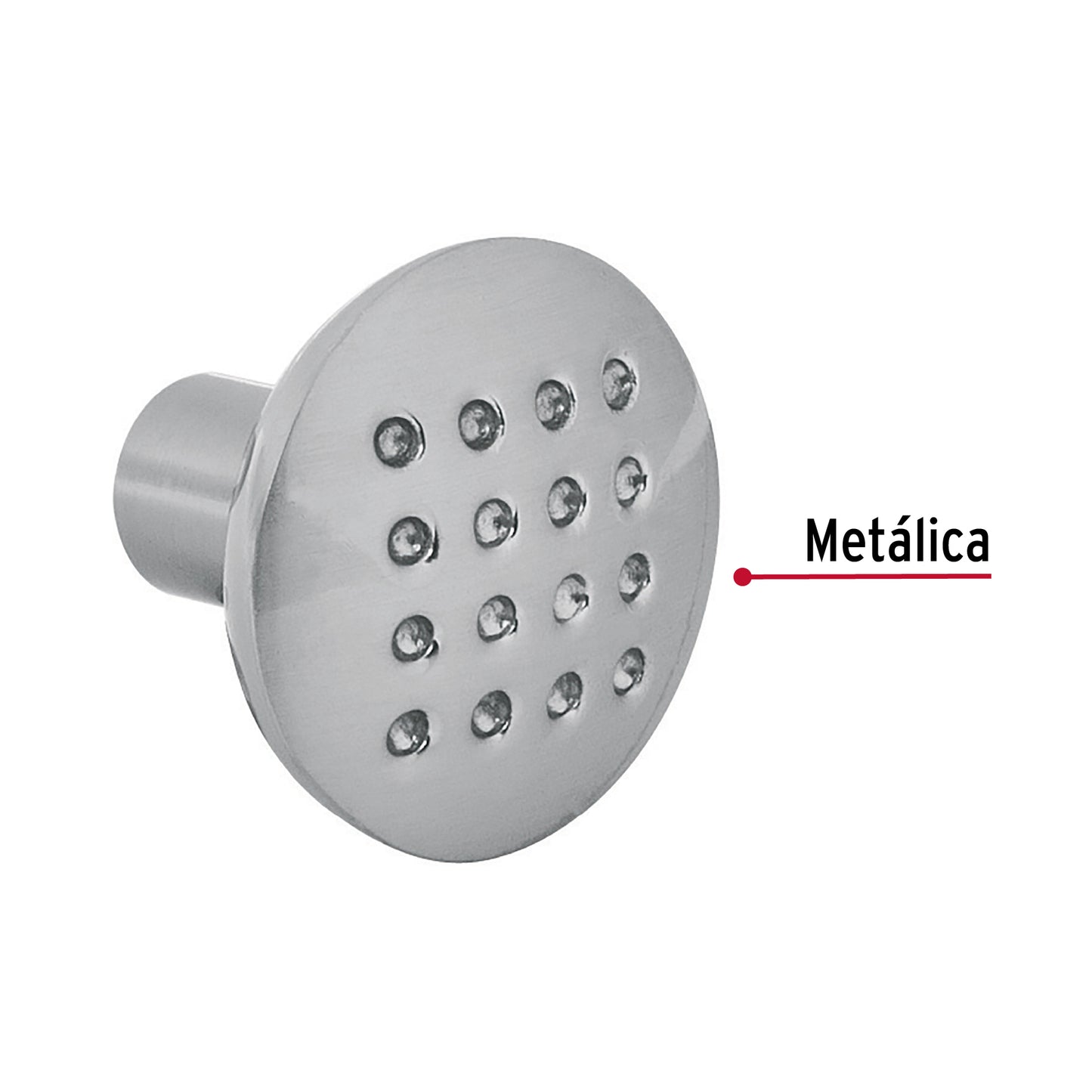 Perilla metálica estilo 'Contempo', níquel satinado, Hermex PER-011 43805 MM00