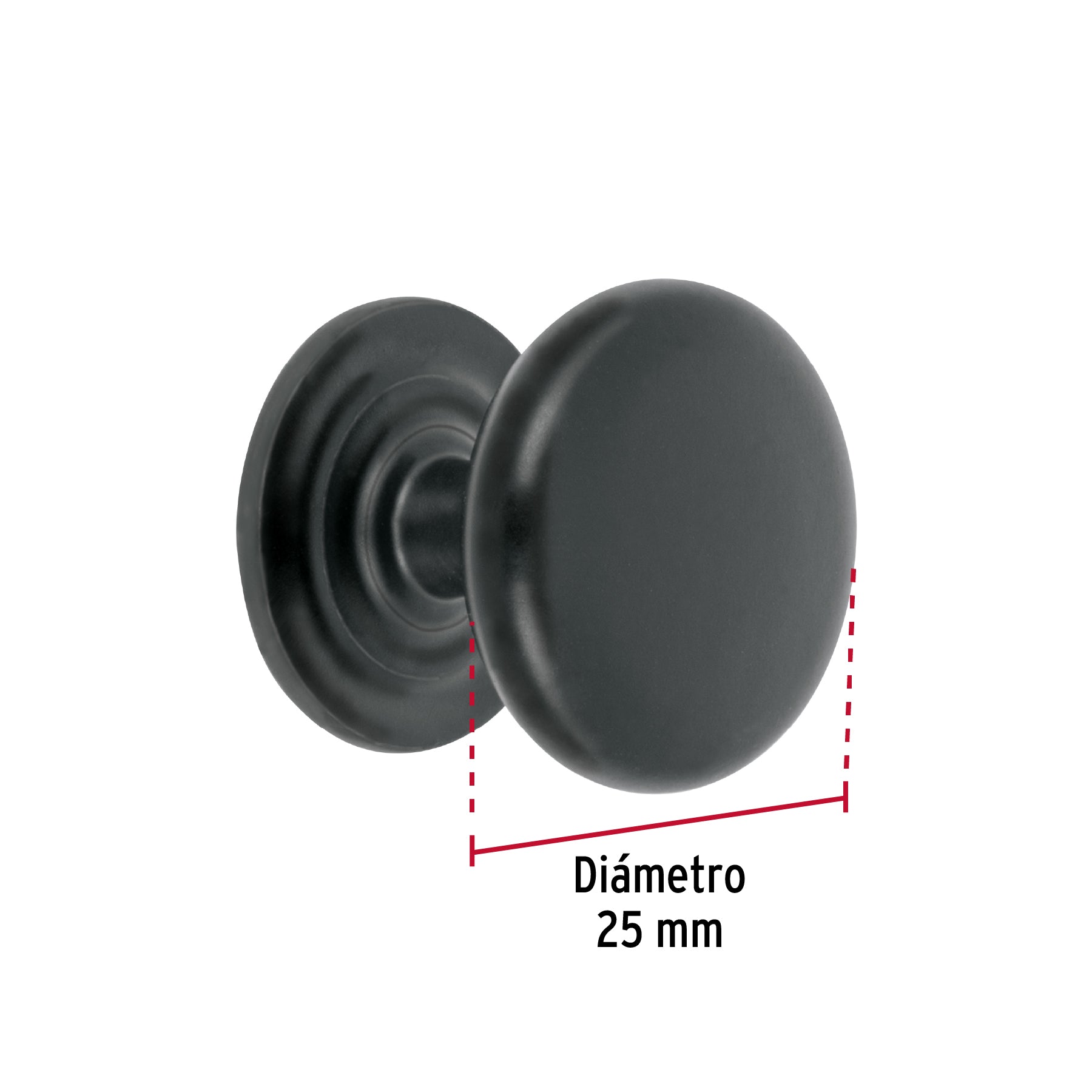 Perilla estilo 'Arco' acabado negro, Hermex PER-026 45651 MM00