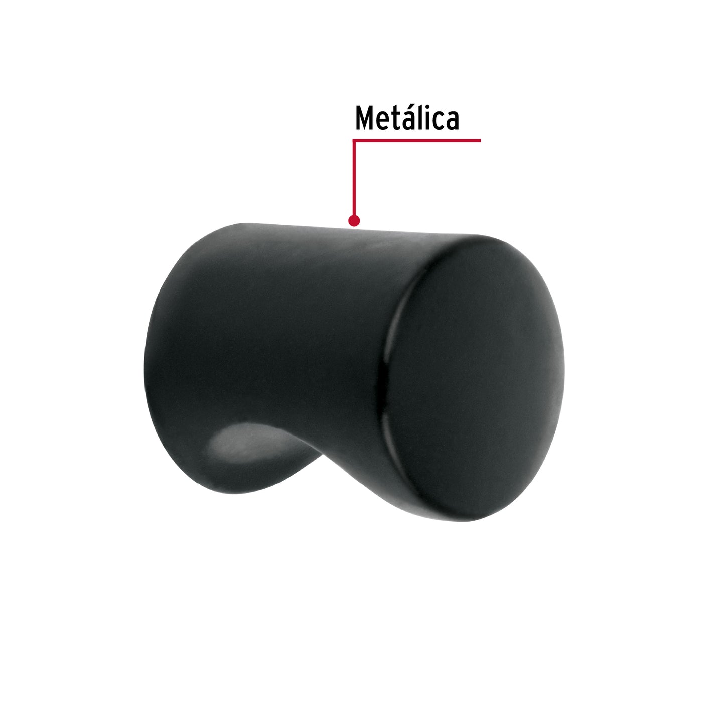 Perilla estilo 'Cilindro' acabado negro, Hermex PER-036 45649 MM00