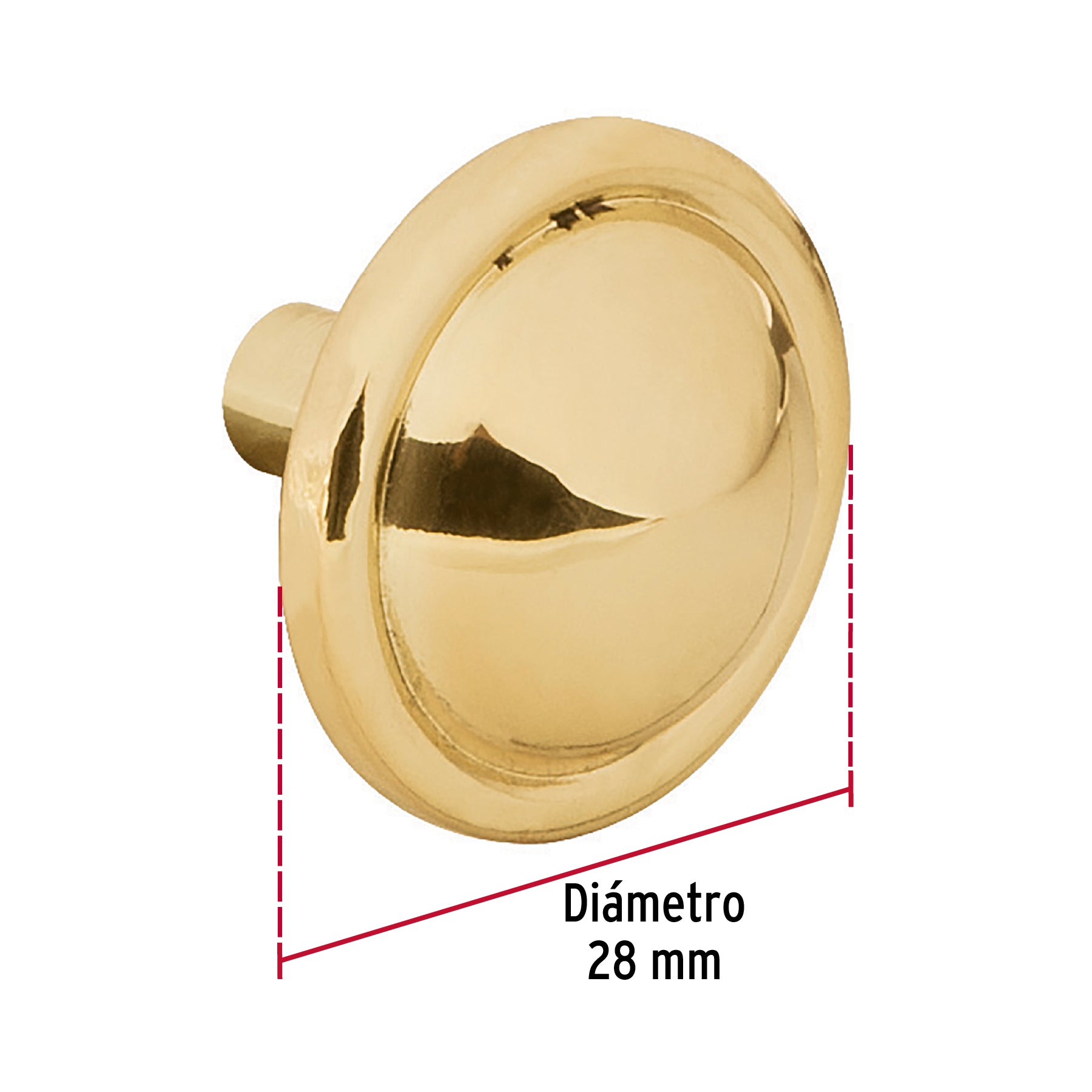 Perilla metálica estilo 'Barroco', acabado latón brillante PER-042 43818 MM00