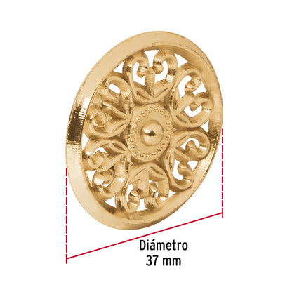 Perilla metálica estilo 'Colonial', acabado latón brillante PER-052 43816 MM00