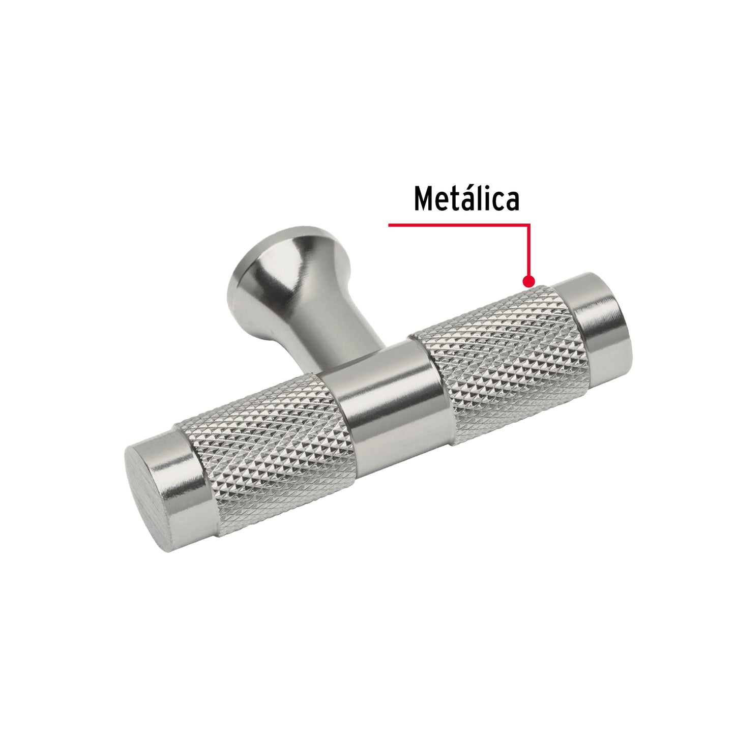 Perilla metálica estilo ' Segovia', niquel satinado, Hermex PER-131 45831 MM00