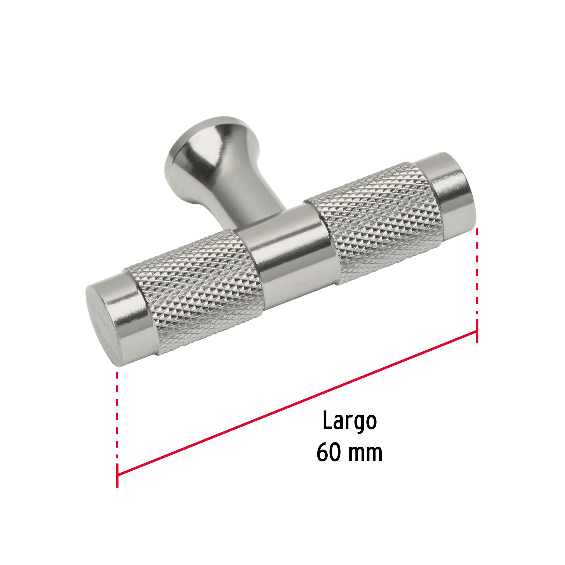 Perilla metálica estilo ' Segovia', niquel satinado, Hermex PER-131 45831 MM00