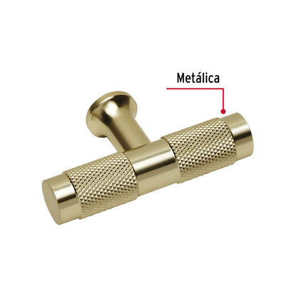 Perilla metálica estilo ' Segovia', latón brillante, Hermex PER-132 45832 MM00