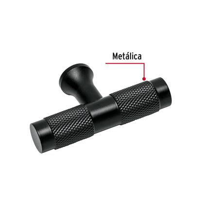 Perilla metálica estilo 'Segovia', negro, Hermex PER-136 45830 MM00