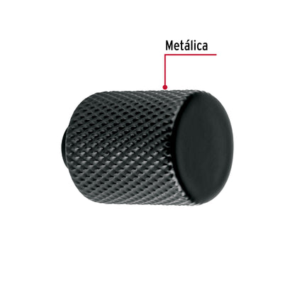 Perilla metálica estilo 'Cádiz', negro, Hermex PER-166 45824 MM00