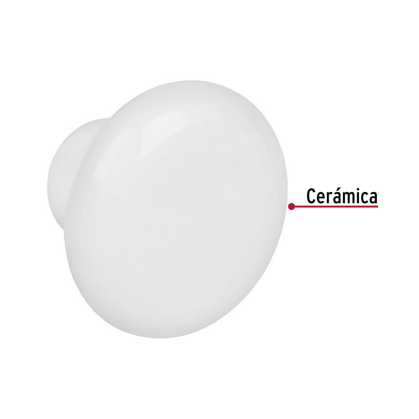 Perilla cerámica blanca, Hermex PER-B 43820 MM00