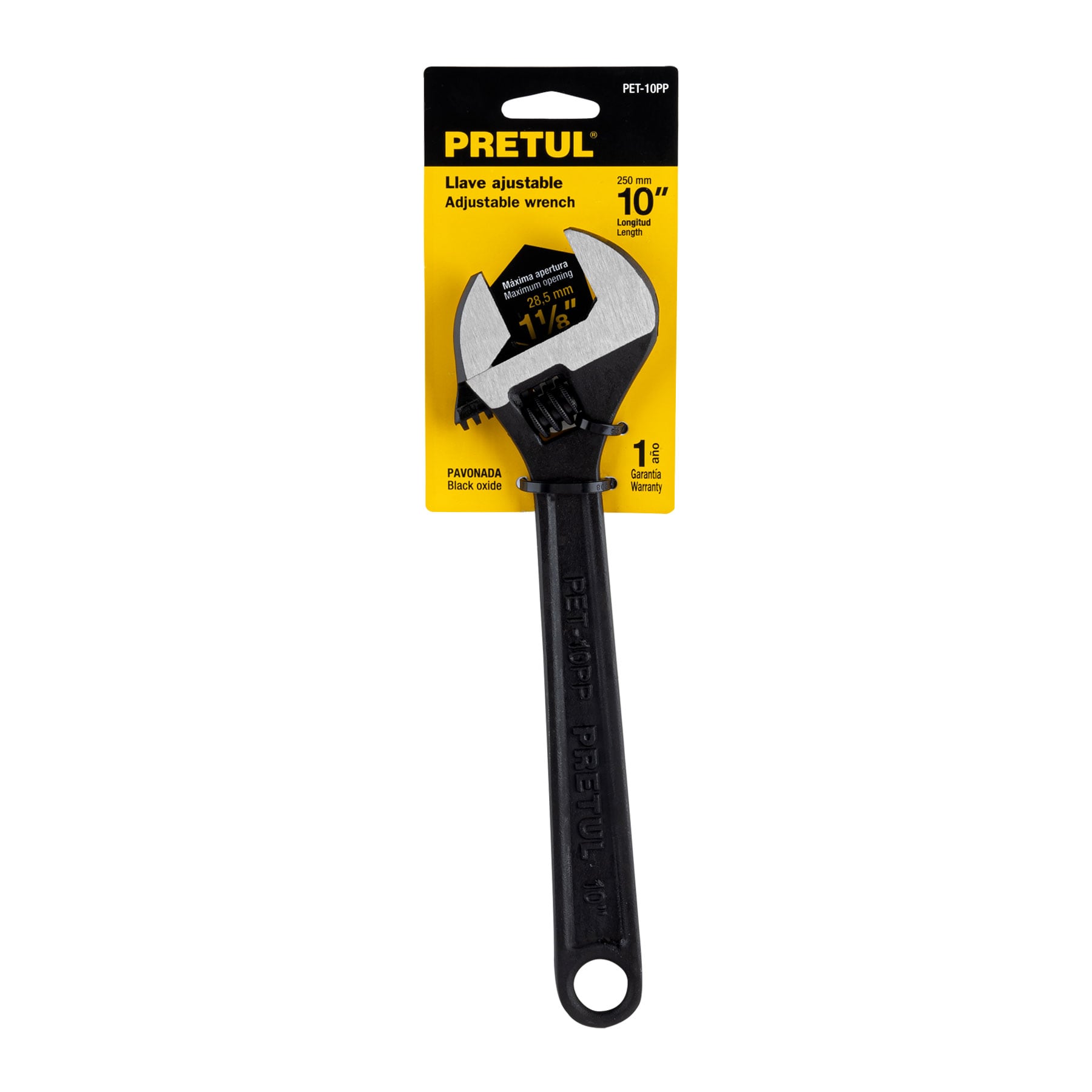 Llave ajustable (perico) 10' pavonada, Pretul PET-10PP 21824 MM0