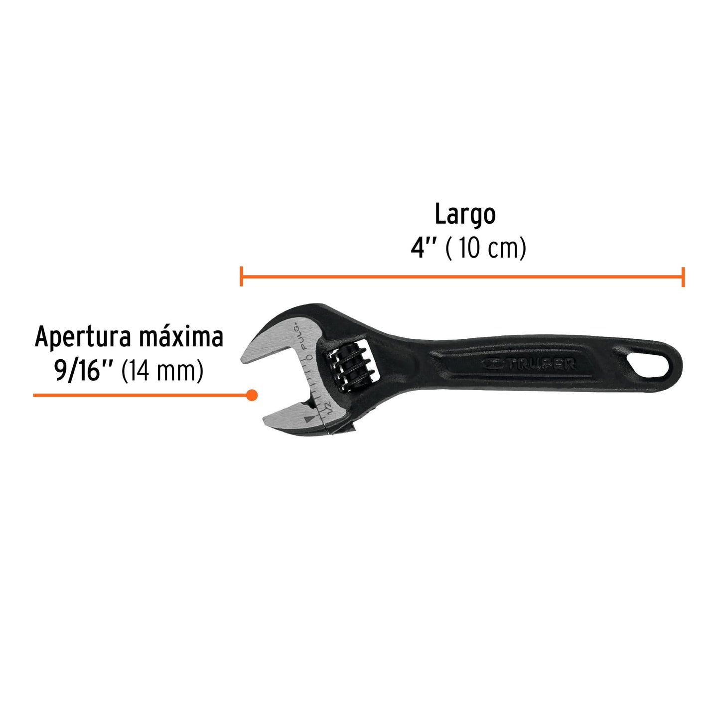 Llave ajustable (perico) 4' profesional pavonada, Expert PET-4 15497 MM00