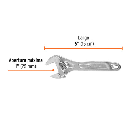 Llave ajustable (perico) 6' profesional cromada, Expert PET-6C 15505 MM00