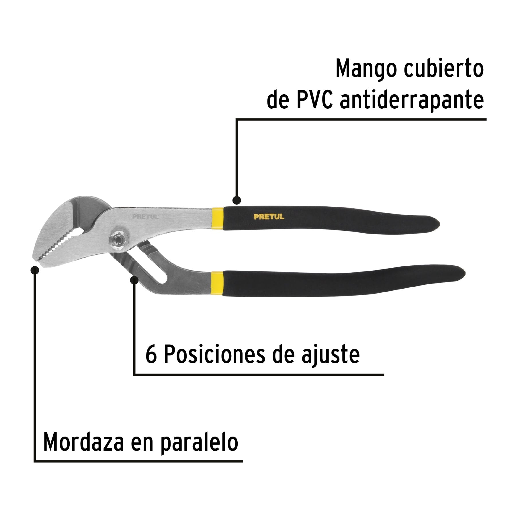 Pinza de extensión 12' mango de PVC, Pretul PEX-12P 28163 MM0