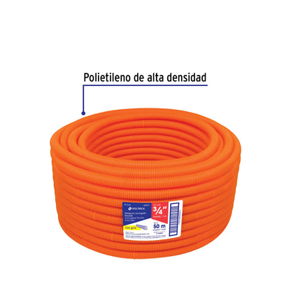 Metro de poliducto 3/4' corrugado flex. c/guía, rollo 50 m PF-3/4G 45017 MM00