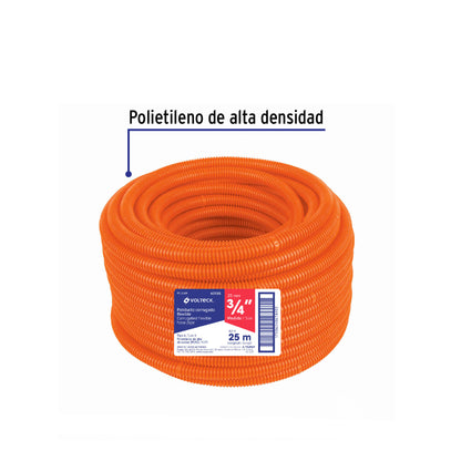 Metro de poliducto 3/4' corrugado flex. s/guía, rollo 25 m PF-3/4M 40135 MM00